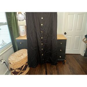 NWT | Black Button Down Skirt